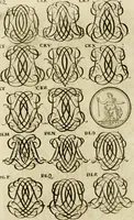 Picture 176 of 243 from Recueil d'emblêmes, devises, medailles, et figures hieroglyphiques, au nombre de plus de douze cent, avec leurs explications : accompagné de plus de deux mille chiffres fleuronnez simples, doubles & triples ... : cet ouvrage qui est enrichy de deux cens cinquante planches en taille-douce, est très-utile aux graveurs, peintres, sculpteurs, orfevres, brodeurs, serruriers & à tous ceux qui travaillent au dessein (1724), leaf 261