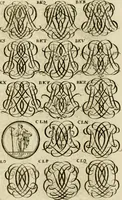 Picture 184 of 243 from Recueil d'emblêmes, devises, medailles, et figures hieroglyphiques, au nombre de plus de douze cent, avec leurs explications : accompagné de plus de deux mille chiffres fleuronnez simples, doubles & triples ... : cet ouvrage qui est enrichy de deux cens cinquante planches en taille-douce, est très-utile aux graveurs, peintres, sculpteurs, orfevres, brodeurs, serruriers & à tous ceux qui travaillent au dessein (1724), leaf 269