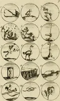 An illustration from Recueil d'emblêmes, devises, medailles, et figures hieroglyphiques, au nombre de plus de douze cent, avec leurs explications : accompagné de plus de deux mille chiffres fleuronnez simples, doubles & triples ... : cet ouvrage qui est enrichy de deux cens cinquante planches en taille-douce, est très-utile aux graveurs, peintres, sculpteurs, orfevres, brodeurs, serruriers & à tous ceux qui travaillent au dessein (1724)