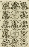 Picture 189 of 243 from Recueil d'emblêmes, devises, medailles, et figures hieroglyphiques, au nombre de plus de douze cent, avec leurs explications : accompagné de plus de deux mille chiffres fleuronnez simples, doubles & triples ... : cet ouvrage qui est enrichy de deux cens cinquante planches en taille-douce, est très-utile aux graveurs, peintres, sculpteurs, orfevres, brodeurs, serruriers & à tous ceux qui travaillent au dessein (1724), leaf 274
