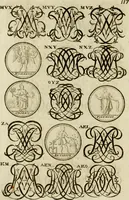 Picture 190 of 243 from Recueil d'emblêmes, devises, medailles, et figures hieroglyphiques, au nombre de plus de douze cent, avec leurs explications : accompagné de plus de deux mille chiffres fleuronnez simples, doubles & triples ... : cet ouvrage qui est enrichy de deux cens cinquante planches en taille-douce, est très-utile aux graveurs, peintres, sculpteurs, orfevres, brodeurs, serruriers & à tous ceux qui travaillent au dessein (1724), leaf 275