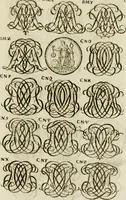 Picture 199 of 243 from Recueil d'emblêmes, devises, medailles, et figures hieroglyphiques, au nombre de plus de douze cent, avec leurs explications : accompagné de plus de deux mille chiffres fleuronnez simples, doubles & triples ... : cet ouvrage qui est enrichy de deux cens cinquante planches en taille-douce, est très-utile aux graveurs, peintres, sculpteurs, orfevres, brodeurs, serruriers & à tous ceux qui travaillent au dessein (1724), leaf 284