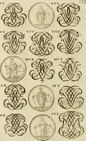 An illustration from Recueil d'emblêmes, devises, medailles, et figures hieroglyphiques, au nombre de plus de douze cent, avec leurs explications : accompagné de plus de deux mille chiffres fleuronnez simples, doubles & triples ... : cet ouvrage qui est enrichy de deux cens cinquante planches en taille-douce, est très-utile aux graveurs, peintres, sculpteurs, orfevres, brodeurs, serruriers & à tous ceux qui travaillent au dessein (1724)