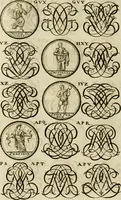 Picture 216 of 243 from Recueil d'emblêmes, devises, medailles, et figures hieroglyphiques, au nombre de plus de douze cent, avec leurs explications : accompagné de plus de deux mille chiffres fleuronnez simples, doubles & triples ... : cet ouvrage qui est enrichy de deux cens cinquante planches en taille-douce, est très-utile aux graveurs, peintres, sculpteurs, orfevres, brodeurs, serruriers & à tous ceux qui travaillent au dessein (1724), leaf 301