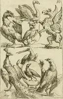 An illustration from Recueil d'emblêmes, devises, medailles, et figures hieroglyphiques, au nombre de plus de douze cent, avec leurs explications : accompagné de plus de deux mille chiffres fleuronnez simples, doubles & triples ... : cet ouvrage qui est enrichy de deux cens cinquante planches en taille-douce, est très-utile aux graveurs, peintres, sculpteurs, orfevres, brodeurs, serruriers & à tous ceux qui travaillent au dessein (1724)