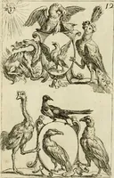 An illustration from Recueil d'emblêmes, devises, medailles, et figures hieroglyphiques, au nombre de plus de douze cent, avec leurs explications : accompagné de plus de deux mille chiffres fleuronnez simples, doubles & triples ... : cet ouvrage qui est enrichy de deux cens cinquante planches en taille-douce, est très-utile aux graveurs, peintres, sculpteurs, orfevres, brodeurs, serruriers & à tous ceux qui travaillent au dessein (1724)