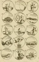 Picture 15 of 243 from Recueil d'emblêmes, devises, medailles, et figures hieroglyphiques, au nombre de plus de douze cent, avec leurs explications : accompagné de plus de deux mille chiffres fleuronnez simples, doubles & triples ... : cet ouvrage qui est enrichy de deux cens cinquante planches en taille-douce, est très-utile aux graveurs, peintres, sculpteurs, orfevres, brodeurs, serruriers & à tous ceux qui travaillent au dessein (1724), leaf 35