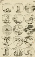 An illustration from Recueil d'emblêmes, devises, medailles, et figures hieroglyphiques, au nombre de plus de douze cent, avec leurs explications : accompagné de plus de deux mille chiffres fleuronnez simples, doubles & triples ... : cet ouvrage qui est enrichy de deux cens cinquante planches en taille-douce, est très-utile aux graveurs, peintres, sculpteurs, orfevres, brodeurs, serruriers & à tous ceux qui travaillent au dessein (1724)