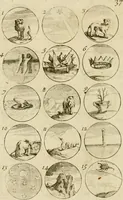 An illustration from Recueil d'emblêmes, devises, medailles, et figures hieroglyphiques, au nombre de plus de douze cent, avec leurs explications : accompagné de plus de deux mille chiffres fleuronnez simples, doubles & triples ... : cet ouvrage qui est enrichy de deux cens cinquante planches en taille-douce, est très-utile aux graveurs, peintres, sculpteurs, orfevres, brodeurs, serruriers & à tous ceux qui travaillent au dessein (1724)