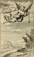 An illustration from Recueil d'emblêmes, devises, medailles, et figures hieroglyphiques : au nombre de plus de douze cent, avec leurs explications, accompagné de plus de deux mille chiffres fleuronnez simples, doubles & triples, d'une maniere nouvelle & fort curieuse pour tous les noms imaginable : avec les tenants, supports, & cimiers servans aux ornemens des armes ... (1696)