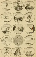Picture 58 of 241 from Recueil d'emblêmes, devises, medailles, et figures hieroglyphiques : au nombre de plus de douze cent, avec leurs explications, accompagné de plus de deux mille chiffres fleuronnez simples, doubles & triples, d'une maniere nouvelle & fort curieuse pour tous les noms imaginable : avec les tenants, supports, & cimiers servans aux ornemens des armes ... (1696), leaf 121