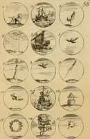 Picture 63 of 241 from Recueil d'emblêmes, devises, medailles, et figures hieroglyphiques : au nombre de plus de douze cent, avec leurs explications, accompagné de plus de deux mille chiffres fleuronnez simples, doubles & triples, d'une maniere nouvelle & fort curieuse pour tous les noms imaginable : avec les tenants, supports, & cimiers servans aux ornemens des armes ... (1696), leaf 131