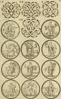 An illustration from Recueil d'emblêmes, devises, medailles, et figures hieroglyphiques : au nombre de plus de douze cent, avec leurs explications, accompagné de plus de deux mille chiffres fleuronnez simples, doubles & triples, d'une maniere nouvelle & fort curieuse pour tous les noms imaginable : avec les tenants, supports, & cimiers servans aux ornemens des armes ... (1696)