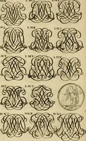 Picture 104 of 241 from Recueil d'emblêmes, devises, medailles, et figures hieroglyphiques : au nombre de plus de douze cent, avec leurs explications, accompagné de plus de deux mille chiffres fleuronnez simples, doubles & triples, d'une maniere nouvelle & fort curieuse pour tous les noms imaginable : avec les tenants, supports, & cimiers servans aux ornemens des armes ... (1696), leaf 197