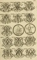 Picture 105 of 241 from Recueil d'emblêmes, devises, medailles, et figures hieroglyphiques : au nombre de plus de douze cent, avec leurs explications, accompagné de plus de deux mille chiffres fleuronnez simples, doubles & triples, d'une maniere nouvelle & fort curieuse pour tous les noms imaginable : avec les tenants, supports, & cimiers servans aux ornemens des armes ... (1696), leaf 198