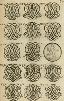 Picture 135 of 241 from Recueil d'emblêmes, devises, medailles, et figures hieroglyphiques : au nombre de plus de douze cent, avec leurs explications, accompagné de plus de deux mille chiffres fleuronnez simples, doubles & triples, d'une maniere nouvelle & fort curieuse pour tous les noms imaginable : avec les tenants, supports, & cimiers servans aux ornemens des armes ... (1696), leaf 228