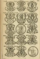 Picture 159 of 241 from Recueil d'emblêmes, devises, medailles, et figures hieroglyphiques : au nombre de plus de douze cent, avec leurs explications, accompagné de plus de deux mille chiffres fleuronnez simples, doubles & triples, d'une maniere nouvelle & fort curieuse pour tous les noms imaginable : avec les tenants, supports, & cimiers servans aux ornemens des armes ... (1696), leaf 252