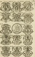 Picture 165 of 241 from Recueil d'emblêmes, devises, medailles, et figures hieroglyphiques : au nombre de plus de douze cent, avec leurs explications, accompagné de plus de deux mille chiffres fleuronnez simples, doubles & triples, d'une maniere nouvelle & fort curieuse pour tous les noms imaginable : avec les tenants, supports, & cimiers servans aux ornemens des armes ... (1696), leaf 258