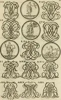 Picture 171 of 241 from Recueil d'emblêmes, devises, medailles, et figures hieroglyphiques : au nombre de plus de douze cent, avec leurs explications, accompagné de plus de deux mille chiffres fleuronnez simples, doubles & triples, d'une maniere nouvelle & fort curieuse pour tous les noms imaginable : avec les tenants, supports, & cimiers servans aux ornemens des armes ... (1696), leaf 264