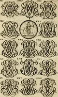 Picture 184 of 241 from Recueil d'emblêmes, devises, medailles, et figures hieroglyphiques : au nombre de plus de douze cent, avec leurs explications, accompagné de plus de deux mille chiffres fleuronnez simples, doubles & triples, d'une maniere nouvelle & fort curieuse pour tous les noms imaginable : avec les tenants, supports, & cimiers servans aux ornemens des armes ... (1696), leaf 277