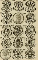 Picture 212 of 241 from Recueil d'emblêmes, devises, medailles, et figures hieroglyphiques : au nombre de plus de douze cent, avec leurs explications, accompagné de plus de deux mille chiffres fleuronnez simples, doubles & triples, d'une maniere nouvelle & fort curieuse pour tous les noms imaginable : avec les tenants, supports, & cimiers servans aux ornemens des armes ... (1696), leaf 305