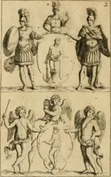 An illustration from Recueil d'emblêmes, devises, medailles, et figures hieroglyphiques : au nombre de plus de douze cent, avec leurs explications, accompagné de plus de deux mille chiffres fleuronnez simples, doubles & triples, d'une maniere nouvelle & fort curieuse pour tous les noms imaginable : avec les tenants, supports, & cimiers servans aux ornemens des armes ... (1696)