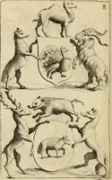 An illustration from Recueil d'emblêmes, devises, medailles, et figures hieroglyphiques : au nombre de plus de douze cent, avec leurs explications, accompagné de plus de deux mille chiffres fleuronnez simples, doubles & triples, d'une maniere nouvelle & fort curieuse pour tous les noms imaginable : avec les tenants, supports, & cimiers servans aux ornemens des armes ... (1696)