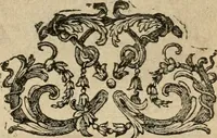 An illustration from Recueil d'emblêmes, devises, medailles, et figures hieroglyphiques : au nombre de plus de douze cent, avec leurs explications, accompagné de plus de deux mille chiffres fleuronnez simples, doubles & triples, d'une maniere nouvelle & fort curieuse pour tous les noms imaginable : avec les tenants, supports, & cimiers servans aux ornemens des armes ... (1696)