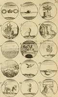 Picture 41 of 241 from Recueil d'emblêmes, devises, medailles, et figures hieroglyphiques : au nombre de plus de douze cent, avec leurs explications, accompagné de plus de deux mille chiffres fleuronnez simples, doubles & triples, d'une maniere nouvelle & fort curieuse pour tous les noms imaginable : avec les tenants, supports, & cimiers servans aux ornemens des armes ... (1696), leaf 87