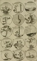 An illustration from Recueil d'emblêmes, devises, medailles, et figures hieroglyphiques, au nombre de plus de douze cent, avec leurs explications : accompagné de plus de deux mille chiffres fleuronnez simples, doubles & triples : d'une manière nouvelle & fort curieuse pour tous les noms imaginables : avec les tenants, supports, & cimiers servans aux ornemens des armes : cet ouvrage qui est enrichy de deux cens cinquante planches en taille-douce, est très-utile aux graveurs, peintres, sculpteurs, orfevres, brodeurs, serruriers, & à tous ceux qui travaillent au dessein (1724)