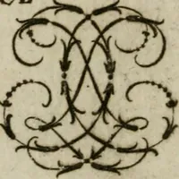 An illustration from Recueil d'emblêmes, devises, medailles, et figures hieroglyphiques, au nombre de plus de douze cent, avec leurs explications : accompagné de plus de deux mille chiffres fleuronnez simples, doubles & triples : d'une manière nouvelle & fort curieuse pour tous les noms imaginables : avec les tenants, supports, & cimiers servans aux ornemens des armes : cet ouvrage qui est enrichy de deux cens cinquante planches en taille-douce, est très-utile aux graveurs, peintres, sculpteurs, orfevres, brodeurs, serruriers, & à tous ceux qui travaillent au dessein (1724)