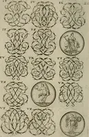 Picture 127 of 278 from Recueil d'emblêmes, devises, medailles, et figures hieroglyphiques, au nombre de plus de douze cent, avec leurs explications : accompagné de plus de deux mille chiffres fleuronnez simples, doubles & triples : d'une manière nouvelle & fort curieuse pour tous les noms imaginables : avec les tenants, supports, & cimiers servans aux ornemens des armes : cet ouvrage qui est enrichy de deux cens cinquante planches en taille-douce, est très-utile aux graveurs, peintres, sculpteurs, orfevres, brodeurs, serruriers, & à tous ceux qui travaillent au dessein (1724), leaf 177