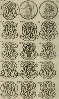 An illustration from Recueil d'emblêmes, devises, medailles, et figures hieroglyphiques, au nombre de plus de douze cent, avec leurs explications : accompagné de plus de deux mille chiffres fleuronnez simples, doubles & triples : d'une manière nouvelle & fort curieuse pour tous les noms imaginables : avec les tenants, supports, & cimiers servans aux ornemens des armes : cet ouvrage qui est enrichy de deux cens cinquante planches en taille-douce, est très-utile aux graveurs, peintres, sculpteurs, orfevres, brodeurs, serruriers, & à tous ceux qui travaillent au dessein (1724)