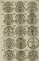 An illustration from Recueil d'emblêmes, devises, medailles, et figures hieroglyphiques, au nombre de plus de douze cent, avec leurs explications : accompagné de plus de deux mille chiffres fleuronnez simples, doubles & triples : d'une manière nouvelle & fort curieuse pour tous les noms imaginables : avec les tenants, supports, & cimiers servans aux ornemens des armes : cet ouvrage qui est enrichy de deux cens cinquante planches en taille-douce, est très-utile aux graveurs, peintres, sculpteurs, orfevres, brodeurs, serruriers, & à tous ceux qui travaillent au dessein (1724)