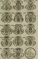 An illustration from Recueil d'emblêmes, devises, medailles, et figures hieroglyphiques, au nombre de plus de douze cent, avec leurs explications : accompagné de plus de deux mille chiffres fleuronnez simples, doubles & triples : d'une manière nouvelle & fort curieuse pour tous les noms imaginables : avec les tenants, supports, & cimiers servans aux ornemens des armes : cet ouvrage qui est enrichy de deux cens cinquante planches en taille-douce, est très-utile aux graveurs, peintres, sculpteurs, orfevres, brodeurs, serruriers, & à tous ceux qui travaillent au dessein (1724)