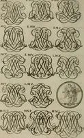 An illustration from Recueil d'emblêmes, devises, medailles, et figures hieroglyphiques, au nombre de plus de douze cent, avec leurs explications : accompagné de plus de deux mille chiffres fleuronnez simples, doubles & triples : d'une manière nouvelle & fort curieuse pour tous les noms imaginables : avec les tenants, supports, & cimiers servans aux ornemens des armes : cet ouvrage qui est enrichy de deux cens cinquante planches en taille-douce, est très-utile aux graveurs, peintres, sculpteurs, orfevres, brodeurs, serruriers, & à tous ceux qui travaillent au dessein (1724)
