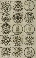 An illustration from Recueil d'emblêmes, devises, medailles, et figures hieroglyphiques, au nombre de plus de douze cent, avec leurs explications : accompagné de plus de deux mille chiffres fleuronnez simples, doubles & triples : d'une manière nouvelle & fort curieuse pour tous les noms imaginables : avec les tenants, supports, & cimiers servans aux ornemens des armes : cet ouvrage qui est enrichy de deux cens cinquante planches en taille-douce, est très-utile aux graveurs, peintres, sculpteurs, orfevres, brodeurs, serruriers, & à tous ceux qui travaillent au dessein (1724)