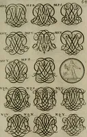 An illustration from Recueil d'emblêmes, devises, medailles, et figures hieroglyphiques, au nombre de plus de douze cent, avec leurs explications : accompagné de plus de deux mille chiffres fleuronnez simples, doubles & triples : d'une manière nouvelle & fort curieuse pour tous les noms imaginables : avec les tenants, supports, & cimiers servans aux ornemens des armes : cet ouvrage qui est enrichy de deux cens cinquante planches en taille-douce, est très-utile aux graveurs, peintres, sculpteurs, orfevres, brodeurs, serruriers, & à tous ceux qui travaillent au dessein (1724)