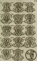 An illustration from Recueil d'emblêmes, devises, medailles, et figures hieroglyphiques, au nombre de plus de douze cent, avec leurs explications : accompagné de plus de deux mille chiffres fleuronnez simples, doubles & triples : d'une manière nouvelle & fort curieuse pour tous les noms imaginables : avec les tenants, supports, & cimiers servans aux ornemens des armes : cet ouvrage qui est enrichy de deux cens cinquante planches en taille-douce, est très-utile aux graveurs, peintres, sculpteurs, orfevres, brodeurs, serruriers, & à tous ceux qui travaillent au dessein (1724)