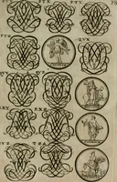 Picture 186 of 278 from Recueil d'emblêmes, devises, medailles, et figures hieroglyphiques, au nombre de plus de douze cent, avec leurs explications : accompagné de plus de deux mille chiffres fleuronnez simples, doubles & triples : d'une manière nouvelle & fort curieuse pour tous les noms imaginables : avec les tenants, supports, & cimiers servans aux ornemens des armes : cet ouvrage qui est enrichy de deux cens cinquante planches en taille-douce, est très-utile aux graveurs, peintres, sculpteurs, orfevres, brodeurs, serruriers, & à tous ceux qui travaillent au dessein (1724), leaf 236
