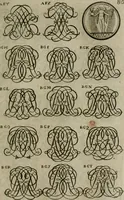Picture 188 of 278 from Recueil d'emblêmes, devises, medailles, et figures hieroglyphiques, au nombre de plus de douze cent, avec leurs explications : accompagné de plus de deux mille chiffres fleuronnez simples, doubles & triples : d'une manière nouvelle & fort curieuse pour tous les noms imaginables : avec les tenants, supports, & cimiers servans aux ornemens des armes : cet ouvrage qui est enrichy de deux cens cinquante planches en taille-douce, est très-utile aux graveurs, peintres, sculpteurs, orfevres, brodeurs, serruriers, & à tous ceux qui travaillent au dessein (1724), leaf 238