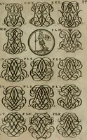 Picture 192 of 278 from Recueil d'emblêmes, devises, medailles, et figures hieroglyphiques, au nombre de plus de douze cent, avec leurs explications : accompagné de plus de deux mille chiffres fleuronnez simples, doubles & triples : d'une manière nouvelle & fort curieuse pour tous les noms imaginables : avec les tenants, supports, & cimiers servans aux ornemens des armes : cet ouvrage qui est enrichy de deux cens cinquante planches en taille-douce, est très-utile aux graveurs, peintres, sculpteurs, orfevres, brodeurs, serruriers, & à tous ceux qui travaillent au dessein (1724), leaf 242