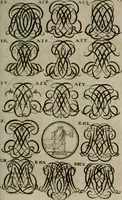 An illustration from Recueil d'emblêmes, devises, medailles, et figures hieroglyphiques, au nombre de plus de douze cent, avec leurs explications : accompagné de plus de deux mille chiffres fleuronnez simples, doubles & triples : d'une manière nouvelle & fort curieuse pour tous les noms imaginables : avec les tenants, supports, & cimiers servans aux ornemens des armes : cet ouvrage qui est enrichy de deux cens cinquante planches en taille-douce, est très-utile aux graveurs, peintres, sculpteurs, orfevres, brodeurs, serruriers, & à tous ceux qui travaillent au dessein (1724)