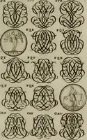 An illustration from Recueil d'emblêmes, devises, medailles, et figures hieroglyphiques, au nombre de plus de douze cent, avec leurs explications : accompagné de plus de deux mille chiffres fleuronnez simples, doubles & triples : d'une manière nouvelle & fort curieuse pour tous les noms imaginables : avec les tenants, supports, & cimiers servans aux ornemens des armes : cet ouvrage qui est enrichy de deux cens cinquante planches en taille-douce, est très-utile aux graveurs, peintres, sculpteurs, orfevres, brodeurs, serruriers, & à tous ceux qui travaillent au dessein (1724)