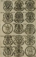 An illustration from Recueil d'emblêmes, devises, medailles, et figures hieroglyphiques, au nombre de plus de douze cent, avec leurs explications : accompagné de plus de deux mille chiffres fleuronnez simples, doubles & triples : d'une manière nouvelle & fort curieuse pour tous les noms imaginables : avec les tenants, supports, & cimiers servans aux ornemens des armes : cet ouvrage qui est enrichy de deux cens cinquante planches en taille-douce, est très-utile aux graveurs, peintres, sculpteurs, orfevres, brodeurs, serruriers, & à tous ceux qui travaillent au dessein (1724)