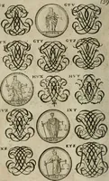 An illustration from Recueil d'emblêmes, devises, medailles, et figures hieroglyphiques, au nombre de plus de douze cent, avec leurs explications : accompagné de plus de deux mille chiffres fleuronnez simples, doubles & triples : d'une manière nouvelle & fort curieuse pour tous les noms imaginables : avec les tenants, supports, & cimiers servans aux ornemens des armes : cet ouvrage qui est enrichy de deux cens cinquante planches en taille-douce, est très-utile aux graveurs, peintres, sculpteurs, orfevres, brodeurs, serruriers, & à tous ceux qui travaillent au dessein (1724)