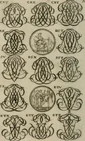 An illustration from Recueil d'emblêmes, devises, medailles, et figures hieroglyphiques, au nombre de plus de douze cent, avec leurs explications : accompagné de plus de deux mille chiffres fleuronnez simples, doubles & triples : d'une manière nouvelle & fort curieuse pour tous les noms imaginables : avec les tenants, supports, & cimiers servans aux ornemens des armes : cet ouvrage qui est enrichy de deux cens cinquante planches en taille-douce, est très-utile aux graveurs, peintres, sculpteurs, orfevres, brodeurs, serruriers, & à tous ceux qui travaillent au dessein (1724)