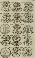 An illustration from Recueil d'emblêmes, devises, medailles, et figures hieroglyphiques, au nombre de plus de douze cent, avec leurs explications : accompagné de plus de deux mille chiffres fleuronnez simples, doubles & triples : d'une manière nouvelle & fort curieuse pour tous les noms imaginables : avec les tenants, supports, & cimiers servans aux ornemens des armes : cet ouvrage qui est enrichy de deux cens cinquante planches en taille-douce, est très-utile aux graveurs, peintres, sculpteurs, orfevres, brodeurs, serruriers, & à tous ceux qui travaillent au dessein (1724)