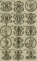 An illustration from Recueil d'emblêmes, devises, medailles, et figures hieroglyphiques, au nombre de plus de douze cent, avec leurs explications : accompagné de plus de deux mille chiffres fleuronnez simples, doubles & triples : d'une manière nouvelle & fort curieuse pour tous les noms imaginables : avec les tenants, supports, & cimiers servans aux ornemens des armes : cet ouvrage qui est enrichy de deux cens cinquante planches en taille-douce, est très-utile aux graveurs, peintres, sculpteurs, orfevres, brodeurs, serruriers, & à tous ceux qui travaillent au dessein (1724)