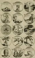 An illustration from Recueil d'emblêmes, devises, medailles, et figures hieroglyphiques, au nombre de plus de douze cent, avec leurs explications : accompagné de plus de deux mille chiffres fleuronnez simples, doubles & triples : d'une manière nouvelle & fort curieuse pour tous les noms imaginables : avec les tenants, supports, & cimiers servans aux ornemens des armes : cet ouvrage qui est enrichy de deux cens cinquante planches en taille-douce, est très-utile aux graveurs, peintres, sculpteurs, orfevres, brodeurs, serruriers, & à tous ceux qui travaillent au dessein (1724)
